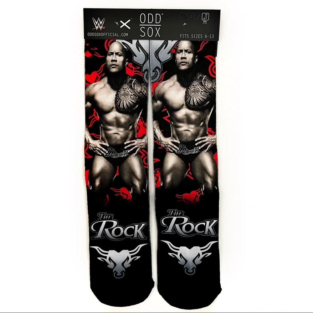 Odd Sox The Rock Crew Socks Mens Womens WWE Wrestling